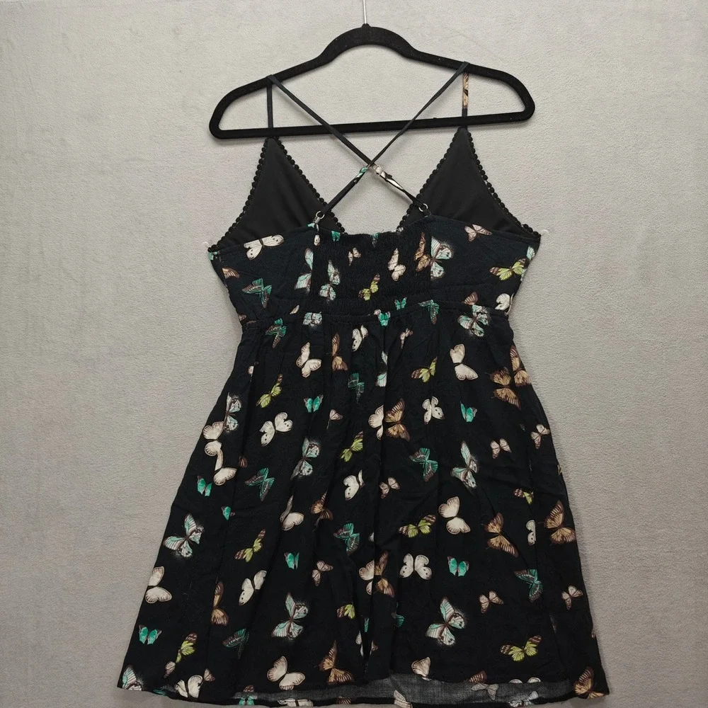 Wild Fable Butterfly Babydoll Dress Womens M Strappy Back 90s Y2K Whimsigoth