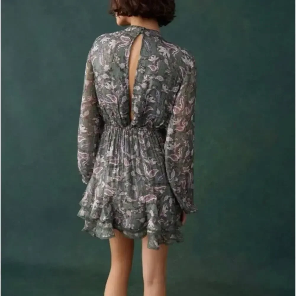 Hemant & Nandita Paisley Print Lisa Short Dress Small NWOT