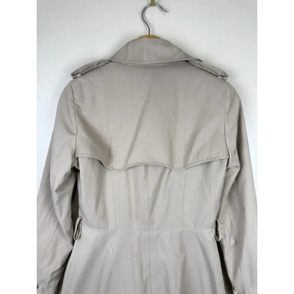 Lauren Ralph Lauren Trench Coat Women’s Size XXS Tan Double Breasted minimalist