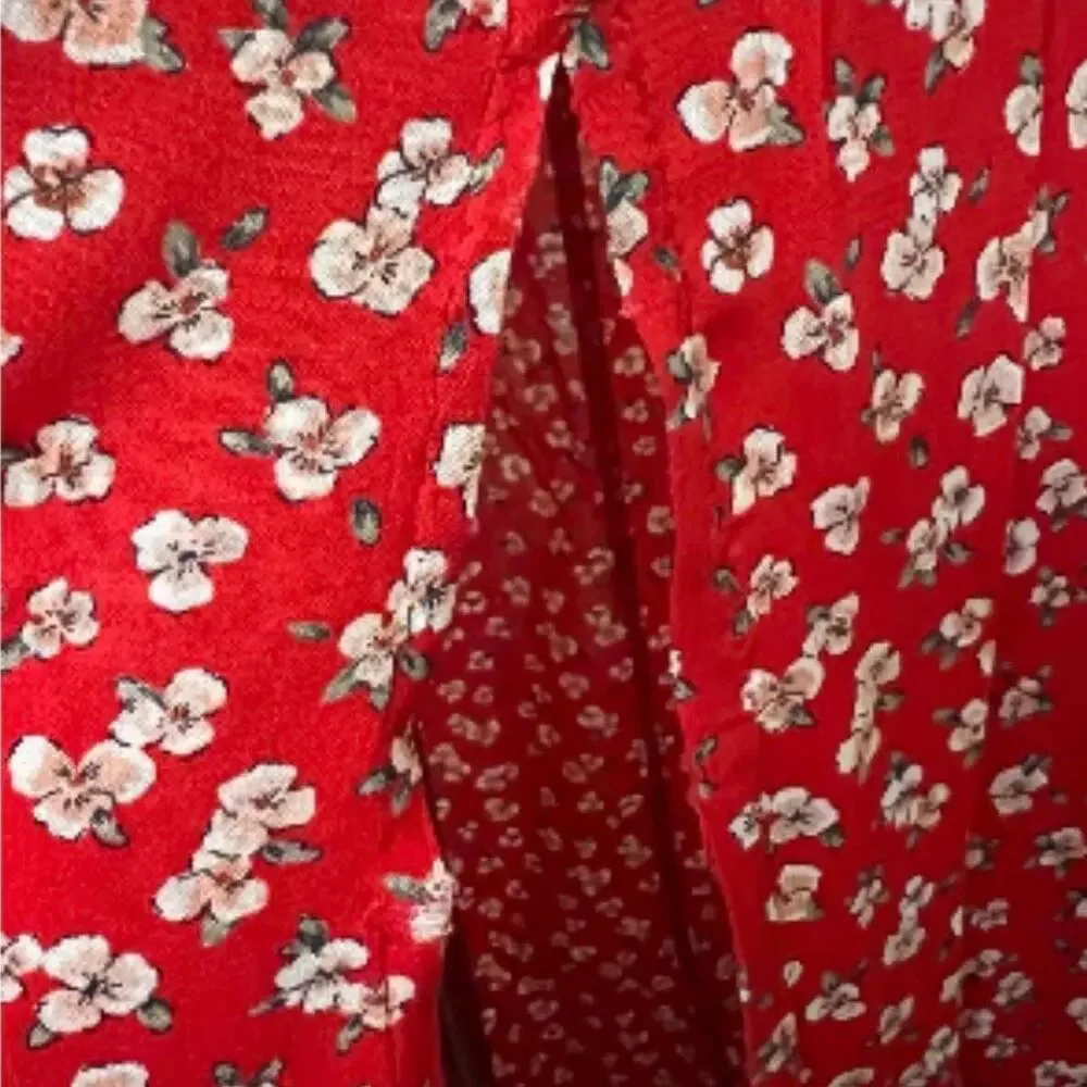 Aeropostale red floral maxi dress