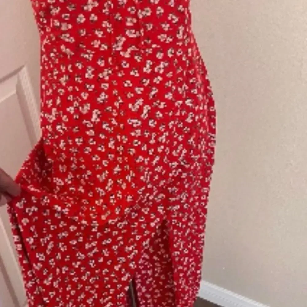 Aeropostale red floral maxi dress