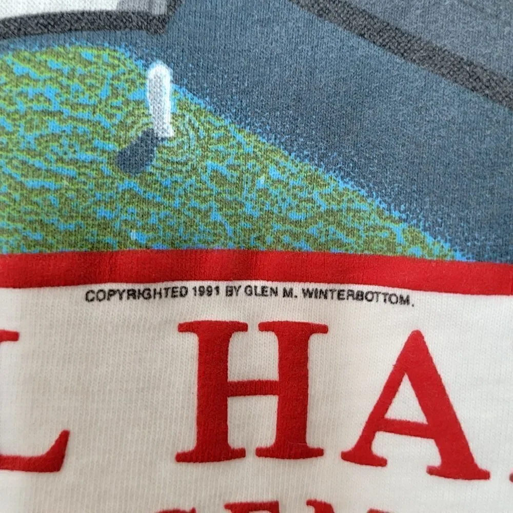 Vintage 1991 U.S.S. Arizona Pearl Harbor Memorial Puff Print T‎ Shirt Size XL