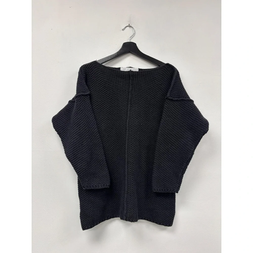 VTG The Limited Sweater Womens Large Black Chunky‎ Knit Boatneck Pullover Casual