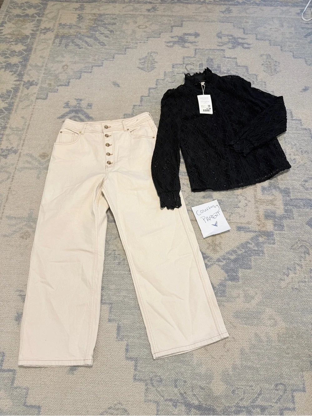 Sezane Le Crop denim size 42 (US 10) VGUC