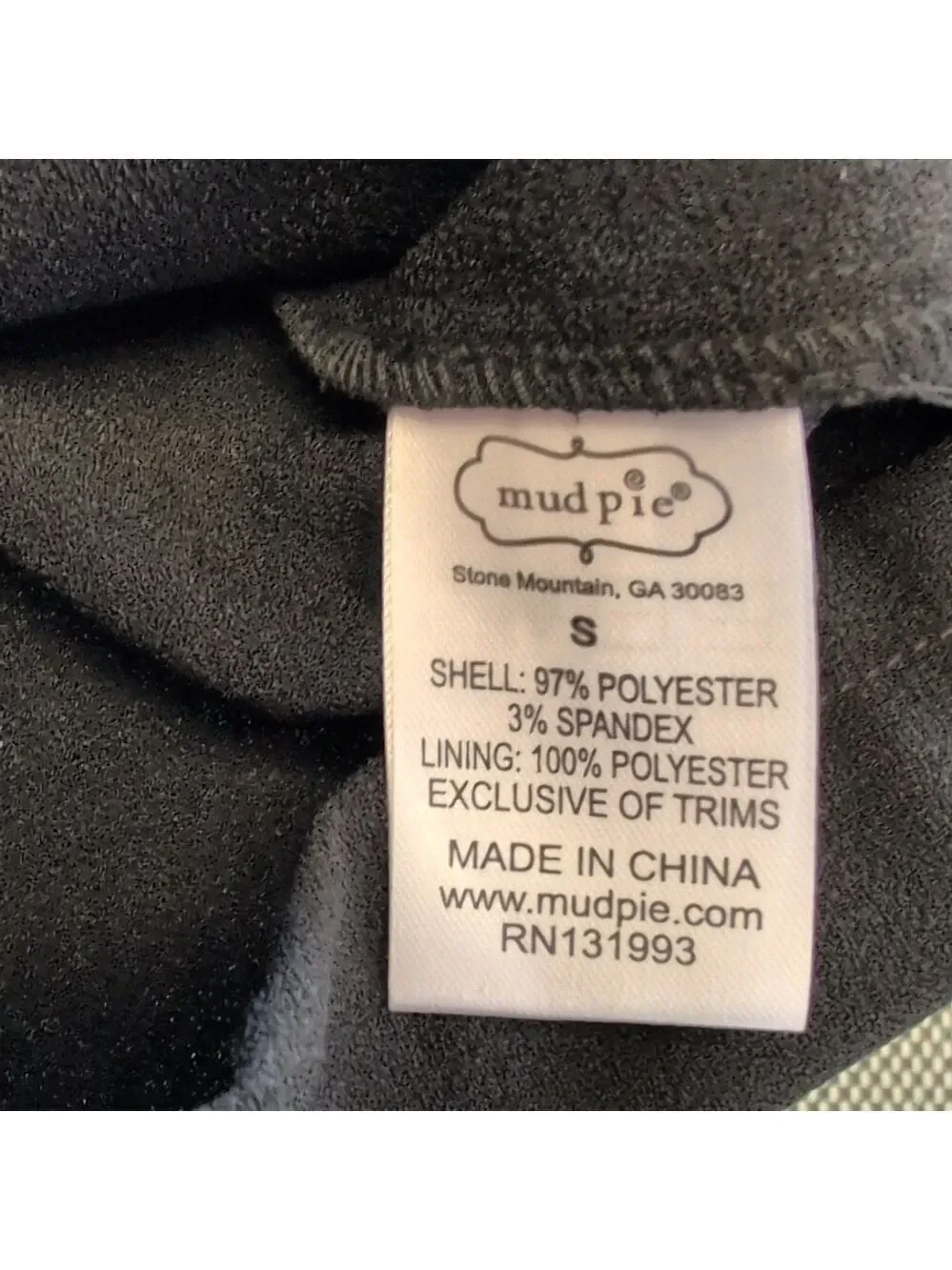 Mud Pie 97% polyester