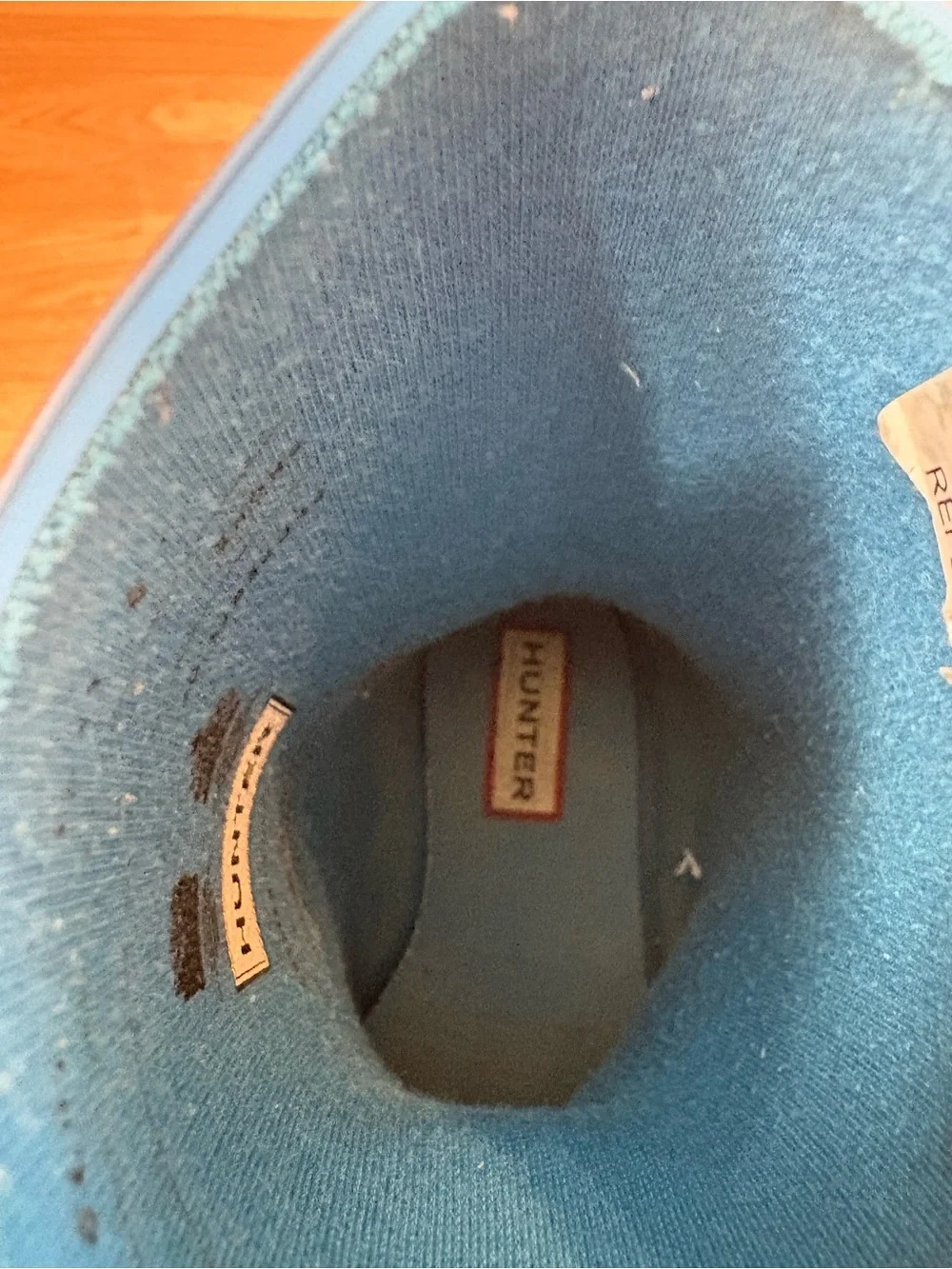 Hunter Kids Iridescent Rain Boots with Blue Lining