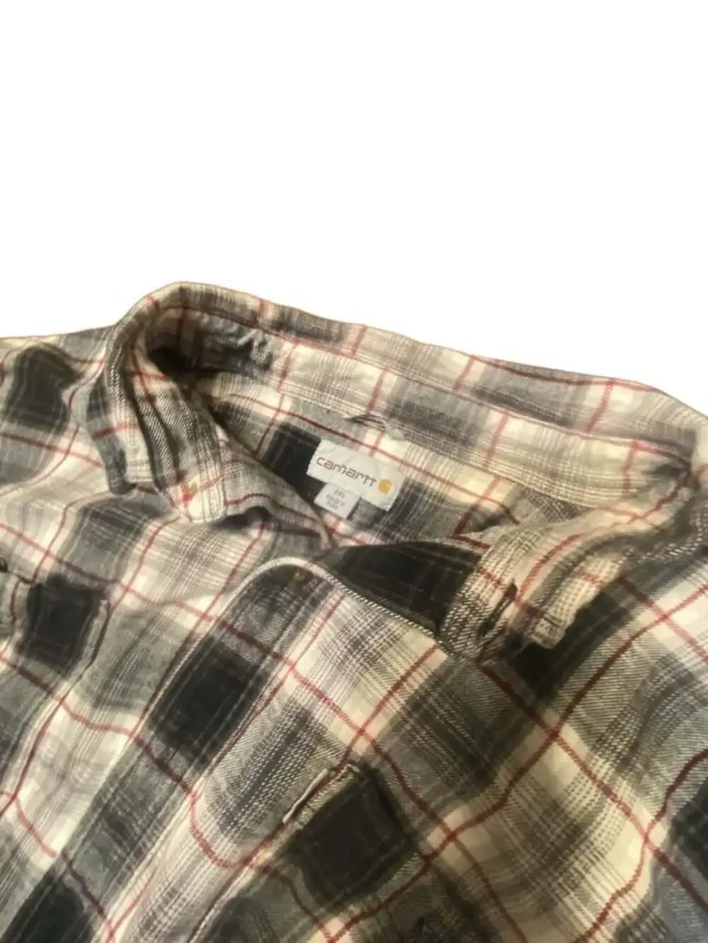 Carhartt Relaxed Fit 100% Cotton Plaid Long Sleeve Flannel Button-Up Shirt