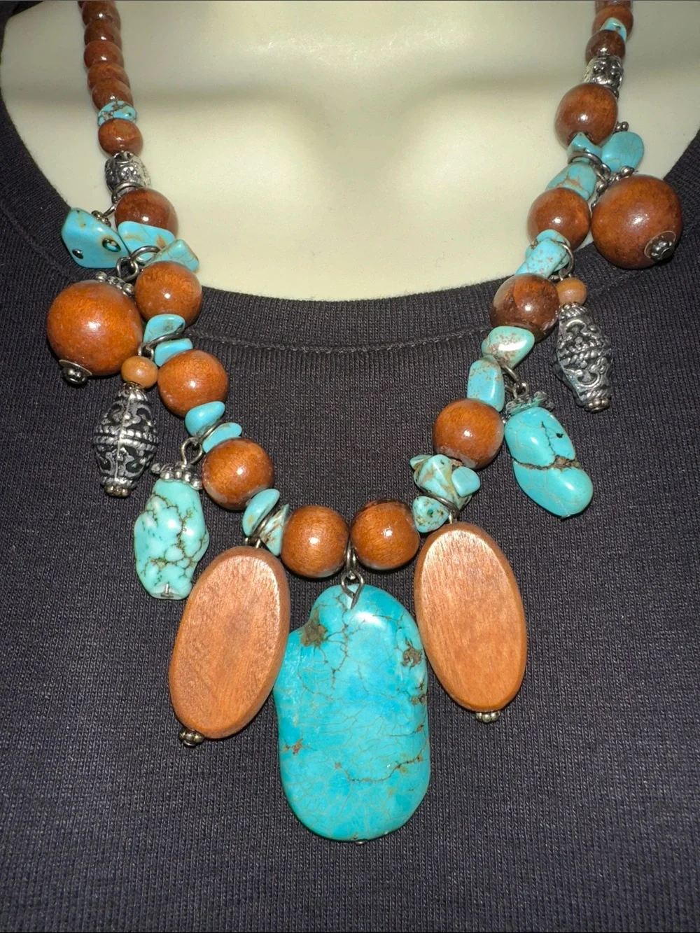 N/A turquoise wood