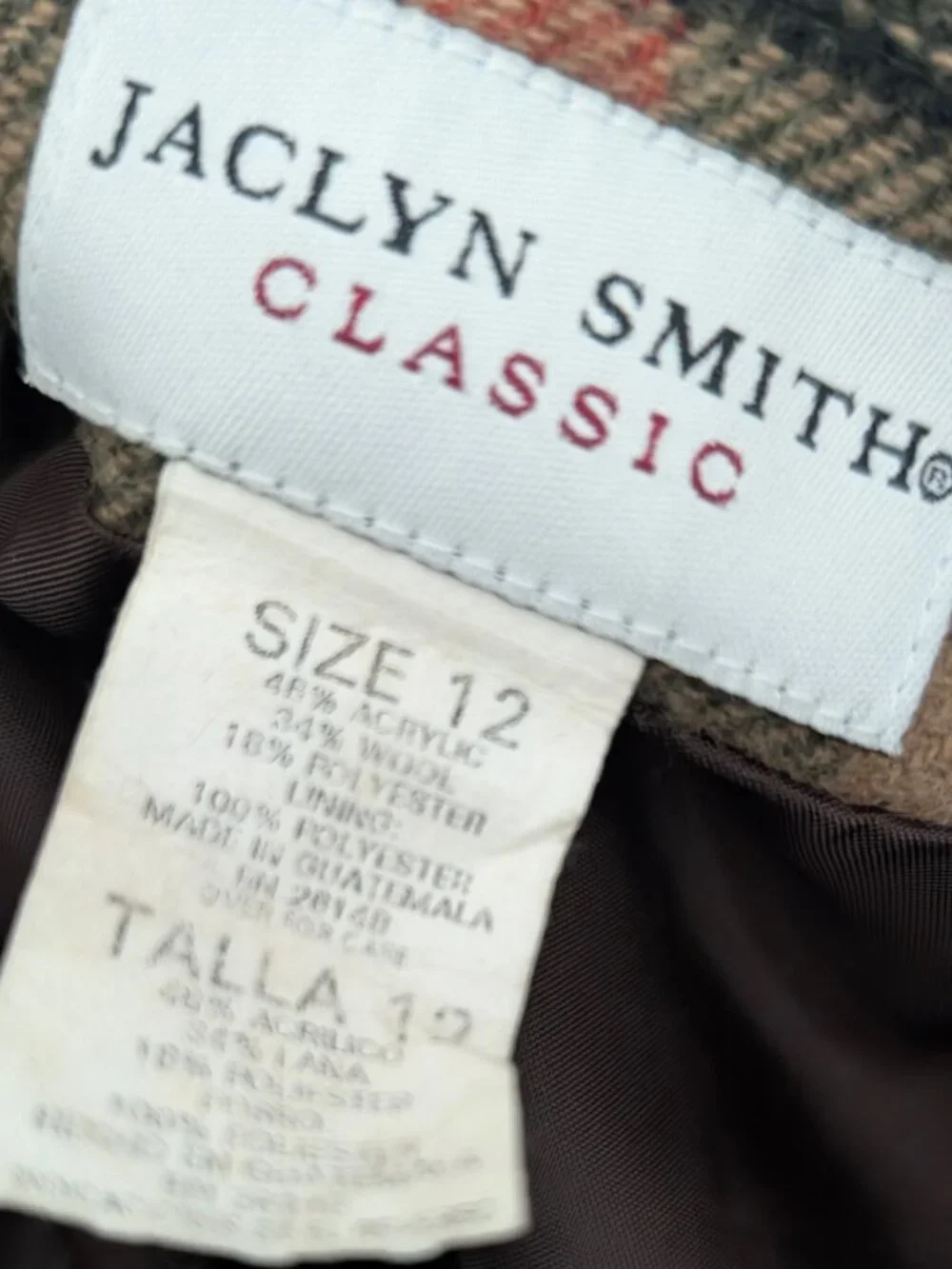 Jaclyn Smith heritage plaid