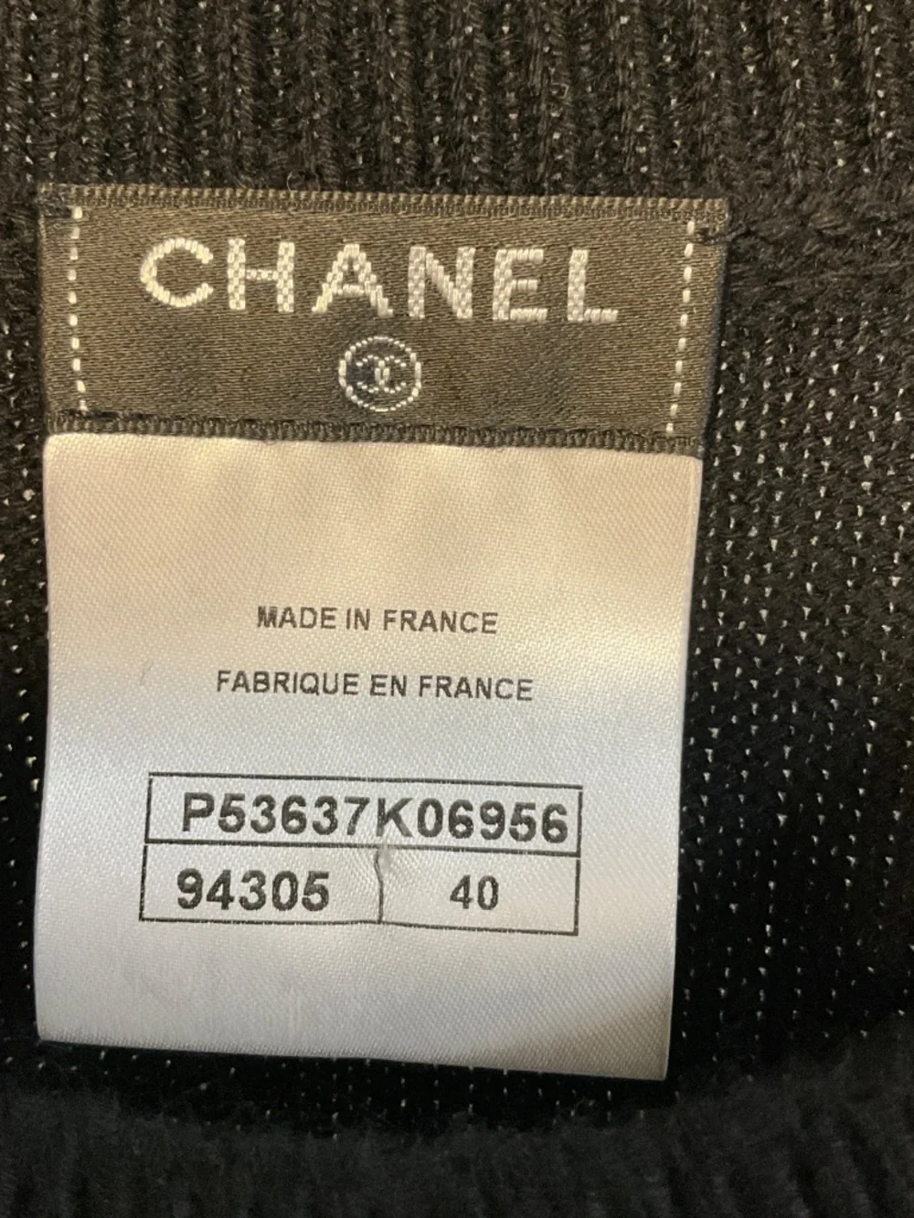 CHANEL black faux