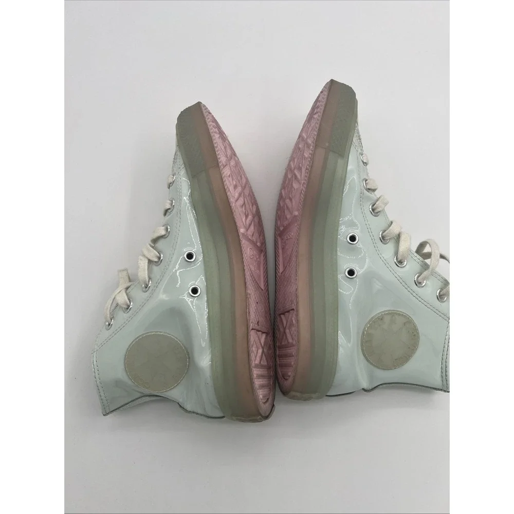 Converse Chuck Taylor All‎ Star High Women's 7.5 Patent Leather Baby Blue Shoes