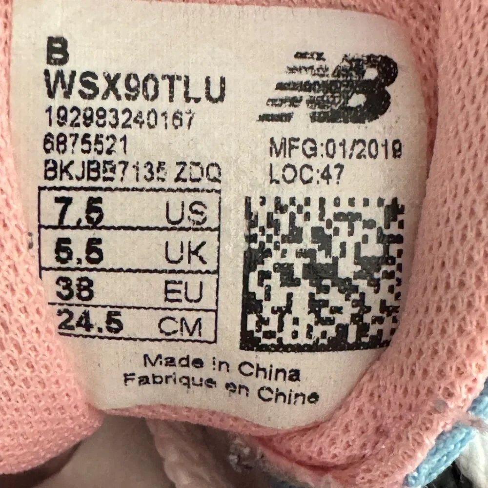 New Balance X-90 Reconstructed Summer Sky Sneakers Women's 7.5 Blue Pink