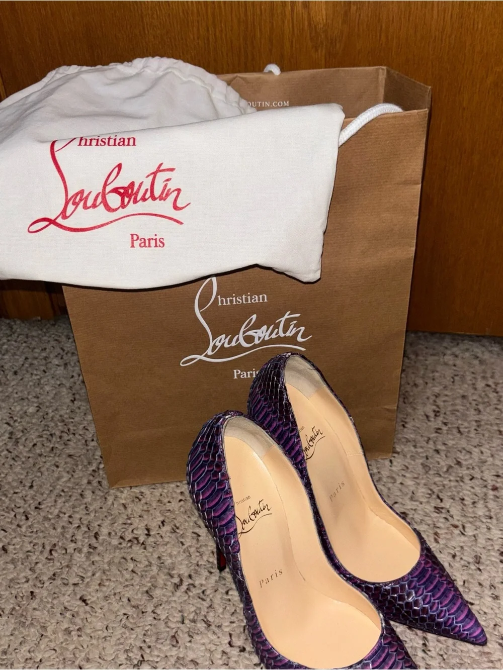 Christian Louboutin bold snakeskin