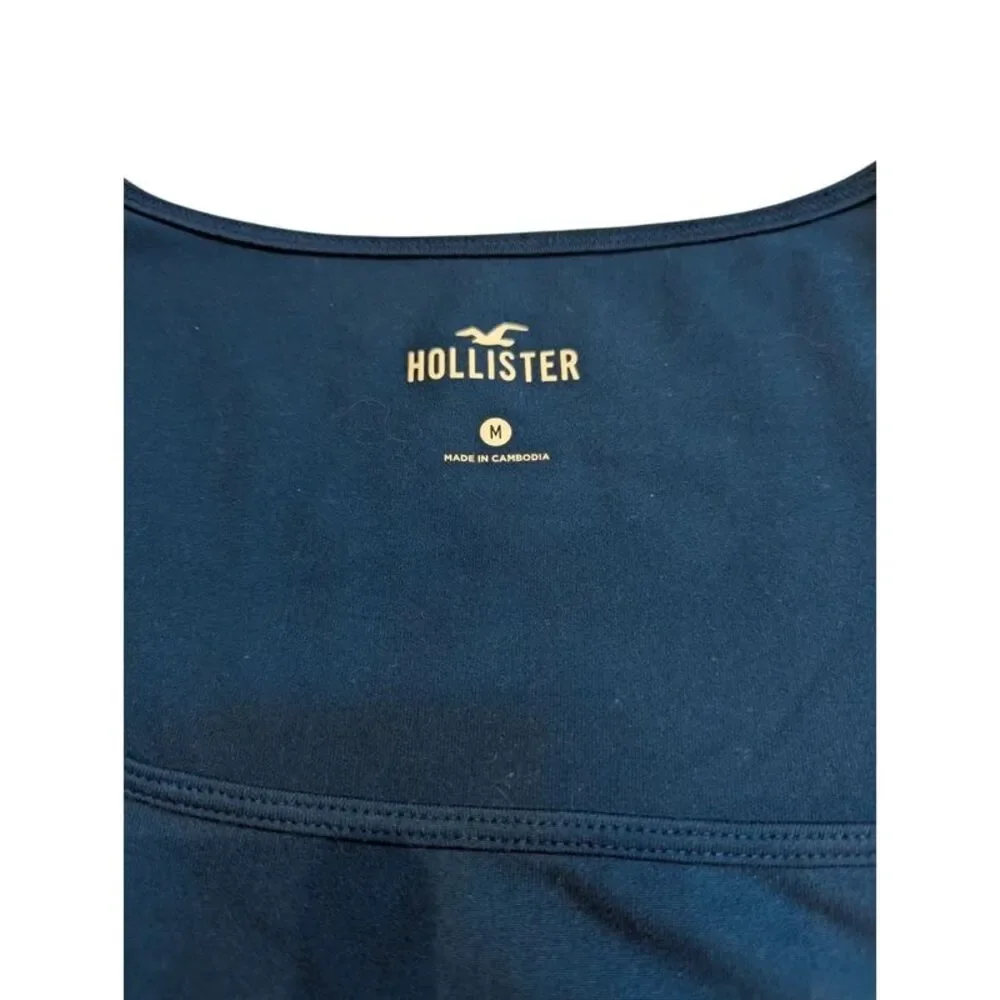 Hollister Stretchy Crop Baby Tee Short Sleeve Blue Size M