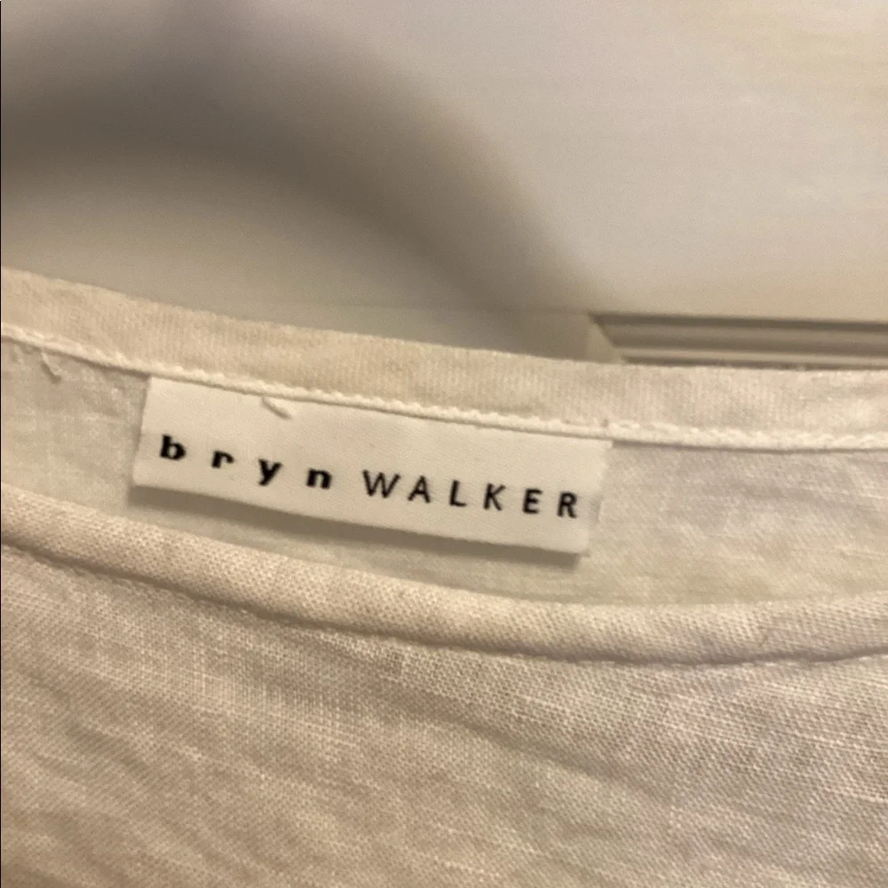 bryn walker Cream Lightweight Linen Boatneck Pullover