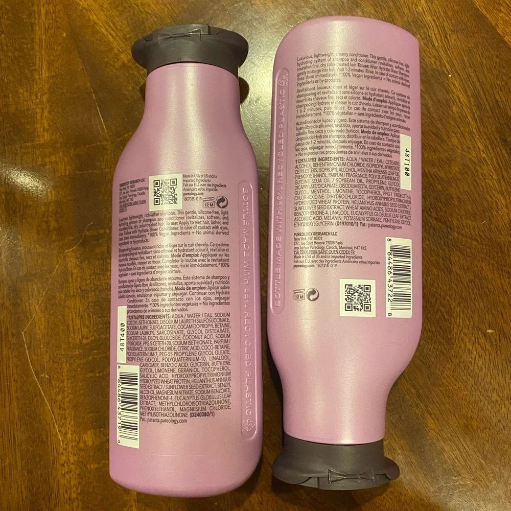 Pureology includes hydrate