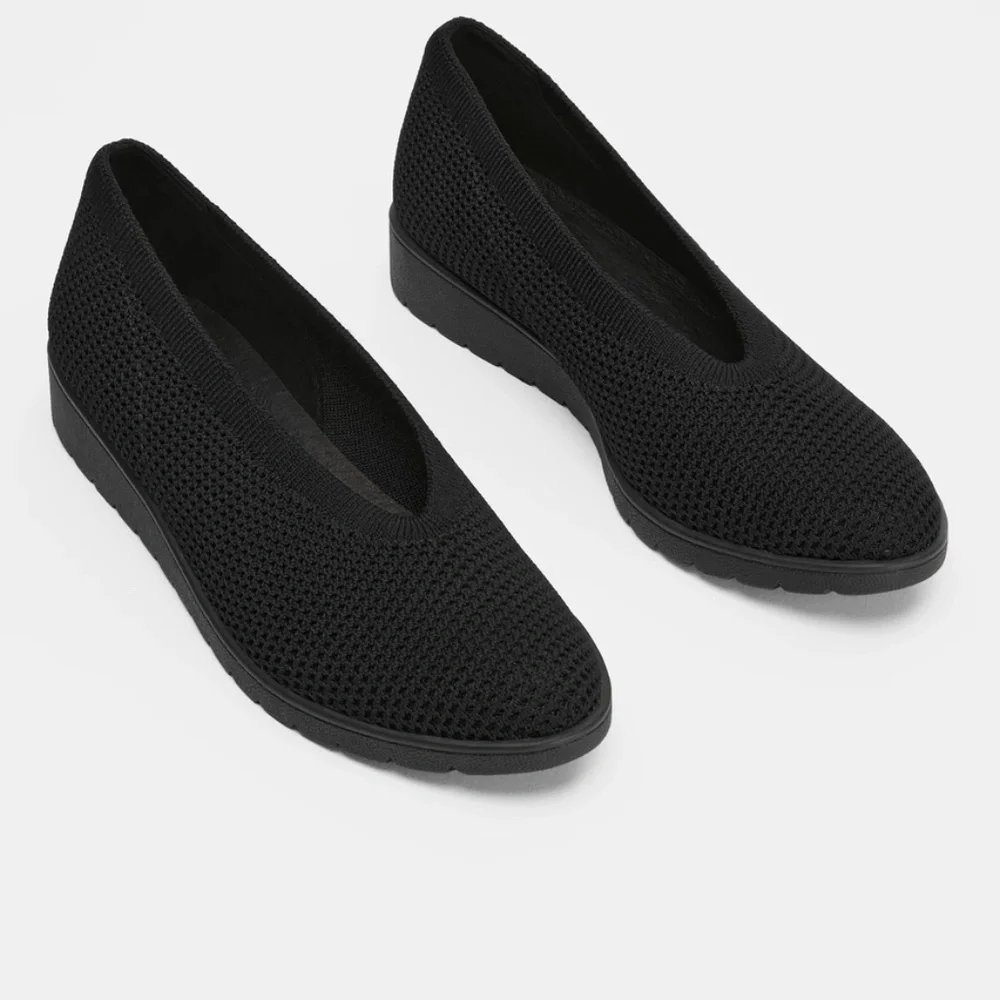 Eileen Fisher Heaven Stretch Knit Wedge Ballet Flat Sz 9.5