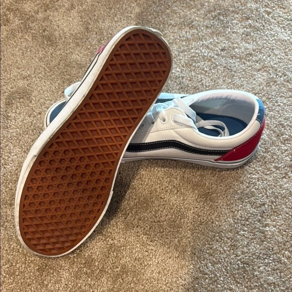 Vans Red, White & Blue Canvas Skate Sneakers