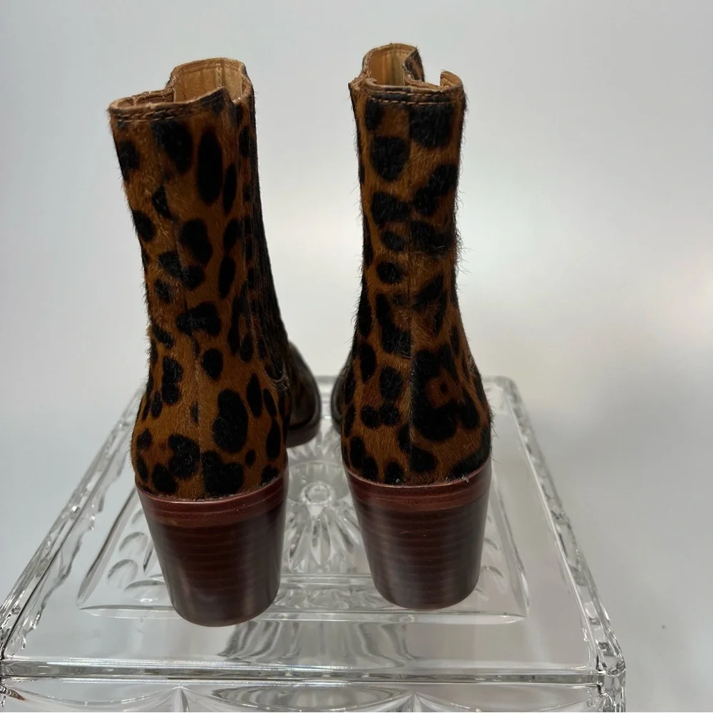 Madewell The Autumn High Chelsea Boot in Leopard Calf Hair- New