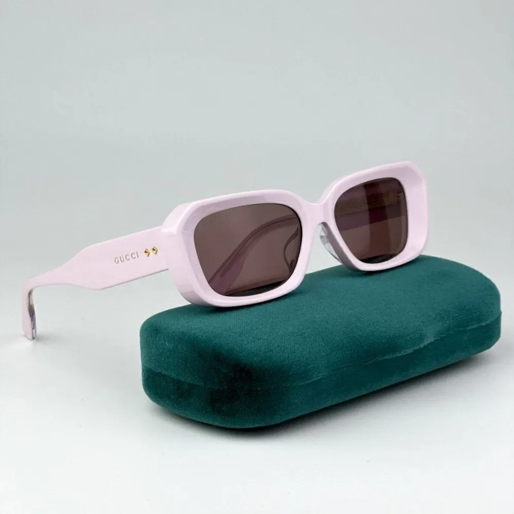 NEW Gucci GG1531SK 003 Pink Brown Unisex Rectangle Sunglasses GG 1531SK
