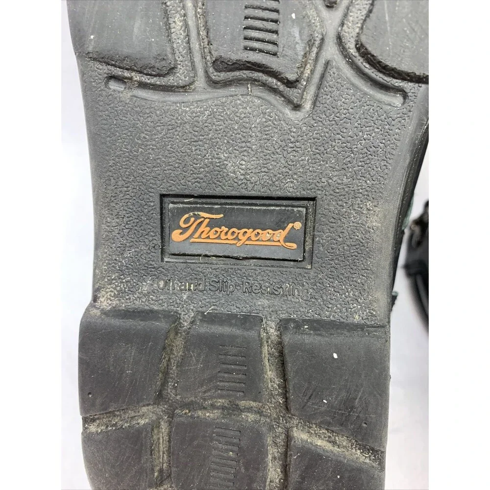Thorogood Steel Toe Work Boots 804-6135 Men's 11.5 M Black Well Loved