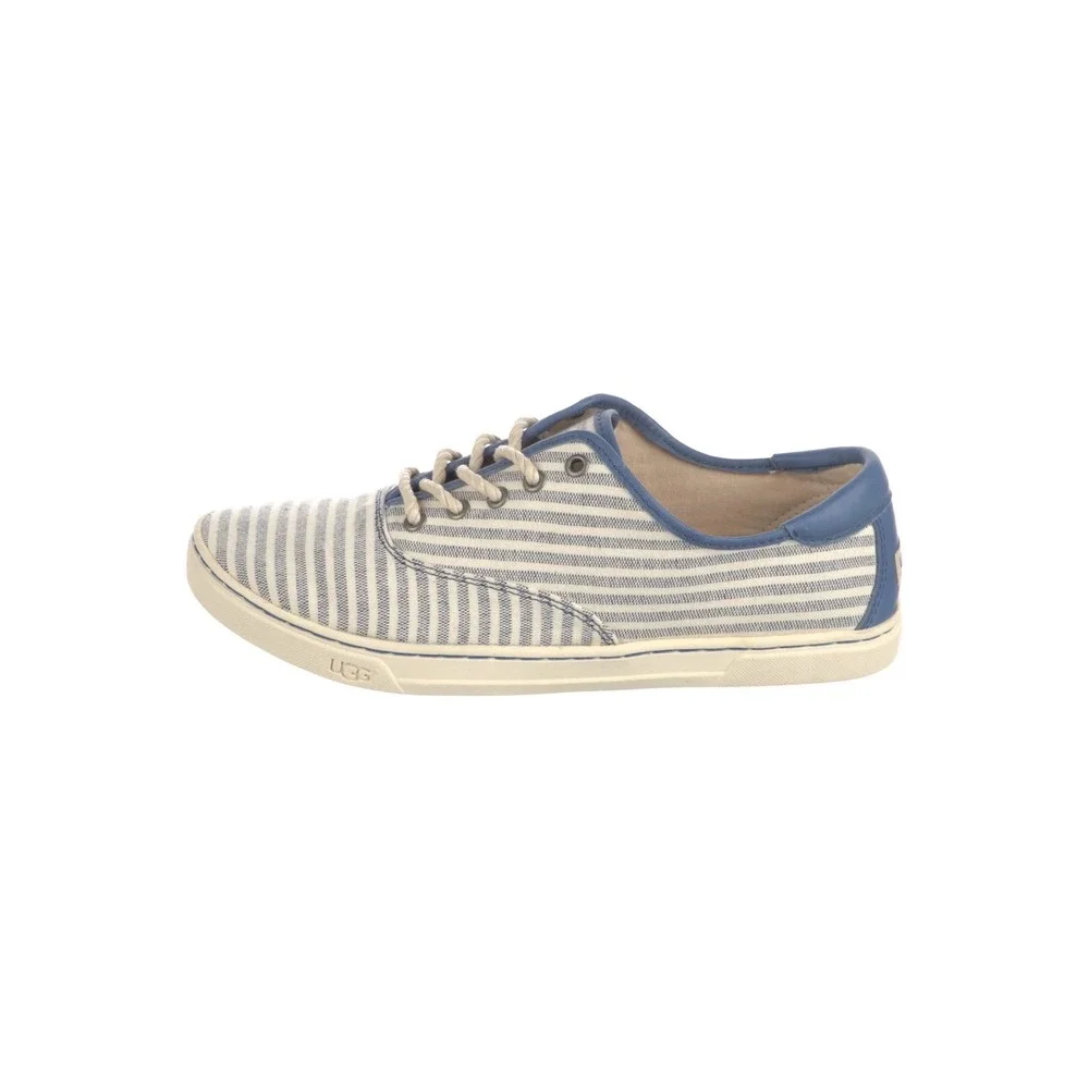 UGG Australia Eyans II Womens Blue/White Striped Canvas Rope‎ Sneaker Size 7.5
