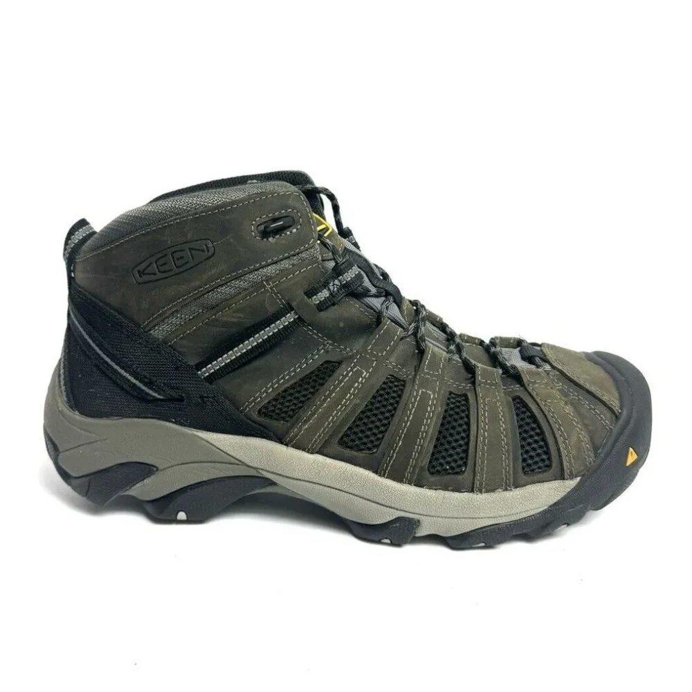 Keen Mens Flint Mid Steel Toe Boot Gray Size 13 M