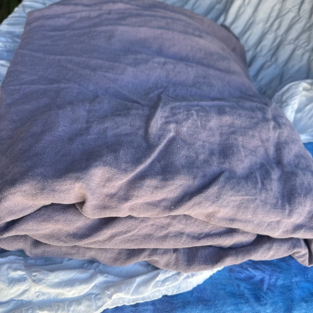 Restoration Hardware Duvet Cover Full/Queen Purple Stonewashed Belgian Linen