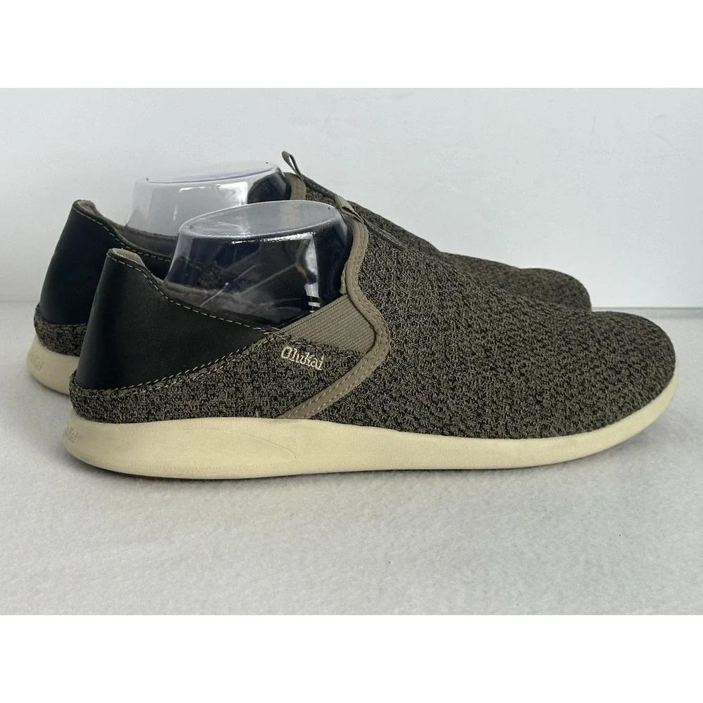 OluKai Alapa Mens Size 12 Shoes Gray Slip On Comfort Casual Athletic EU 45