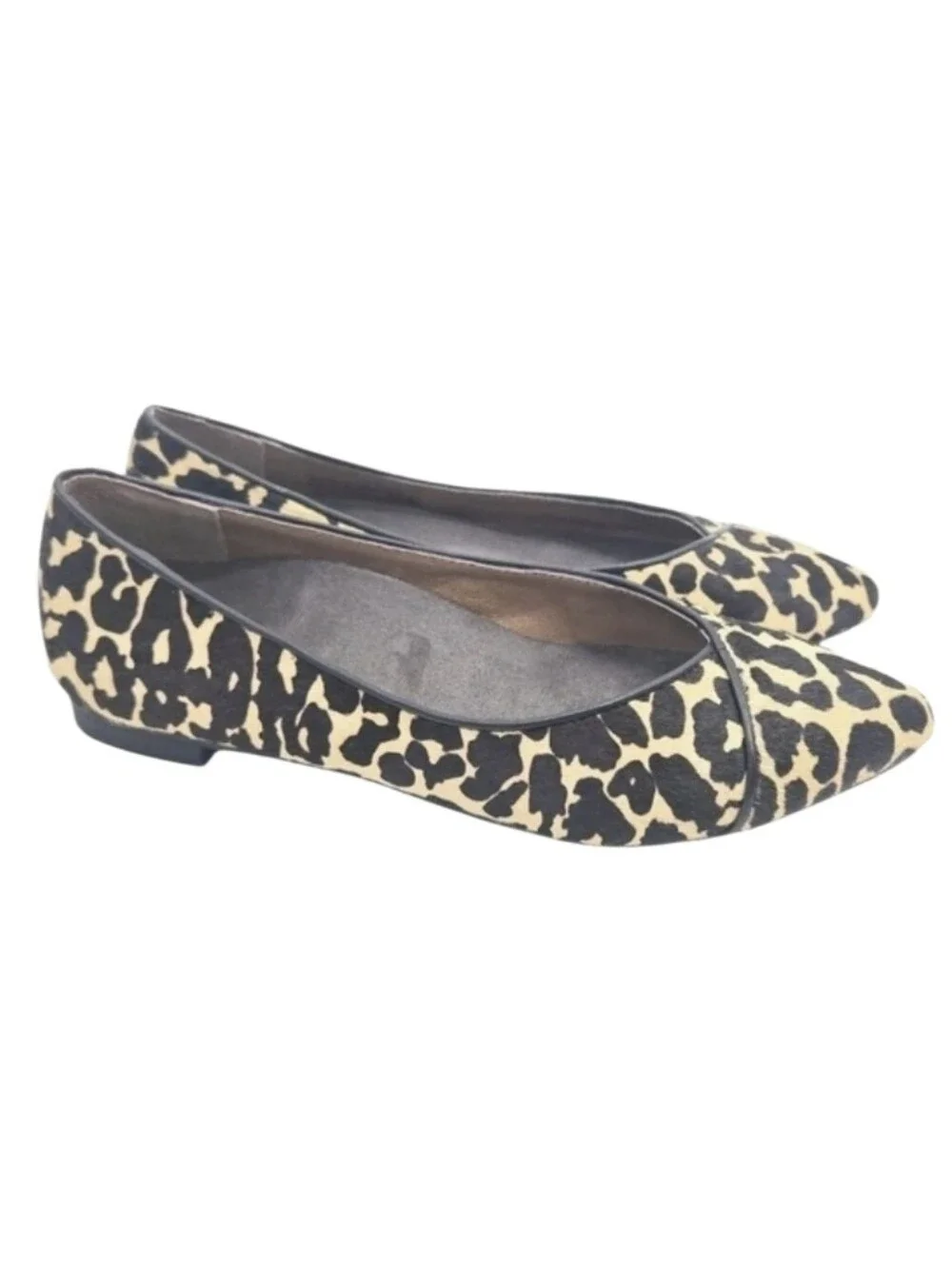 Vionic Flats Caballo Women's‎ Size 7 Shoes Leopard Calf Hair Slip On Loafers