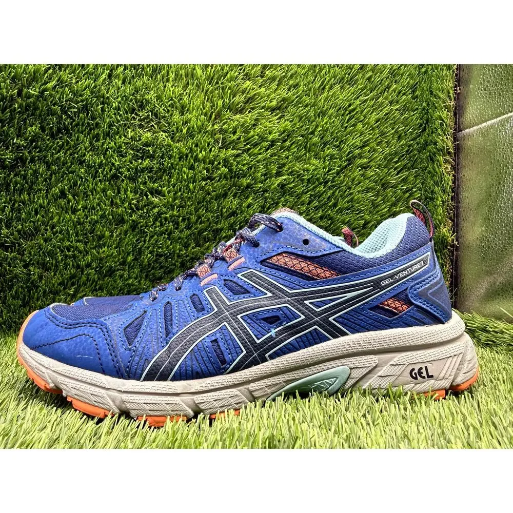 Asics Gel-Venture 7 1012A476 Athletic Sneaker Women's 6.5 Blue Leather Training