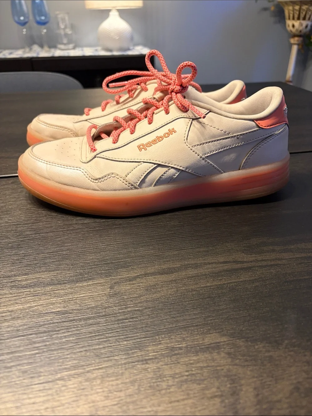 Reebok cream leather