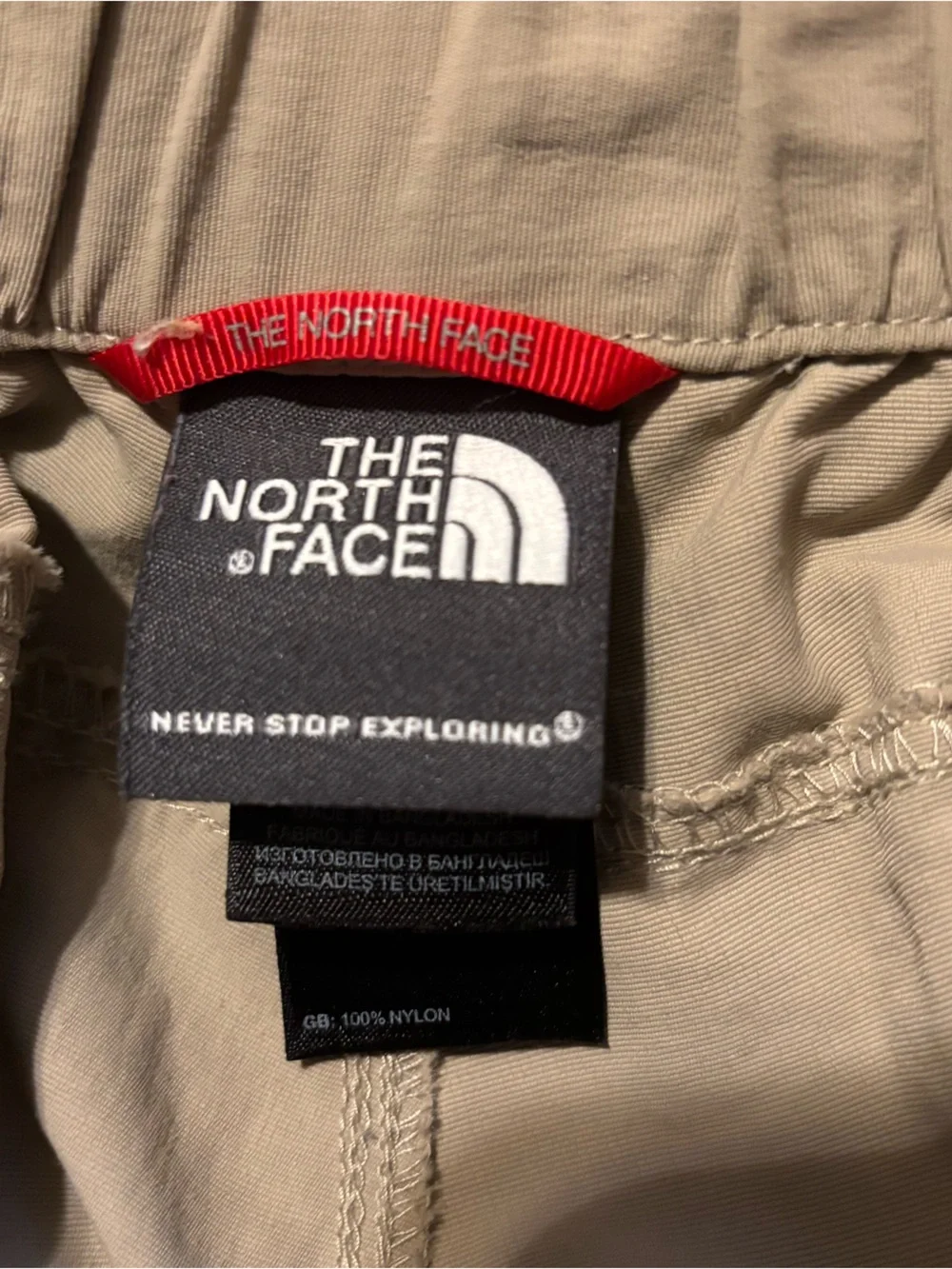 The North Face light beige