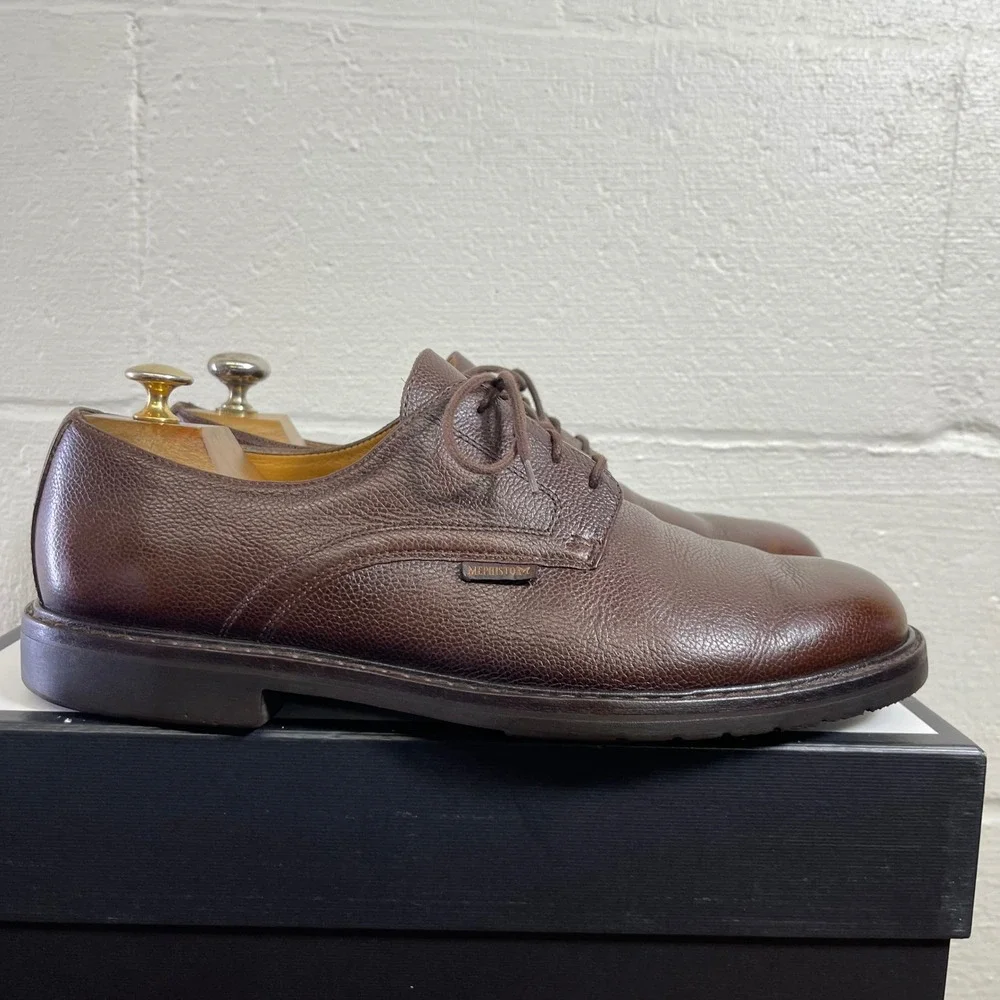 Mephisto Marlon Brown Leather Plain Toe Oxford Dress Shoes Men's 11.5 US/11 EU