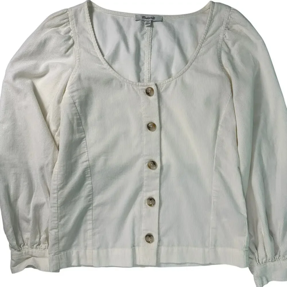 Madewell corduroy shirred