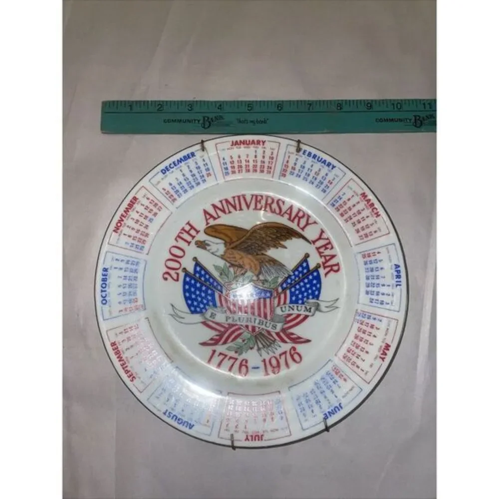 Vintage 200th United‎ States Anniversary Collector Calendar Plate 1776-1976