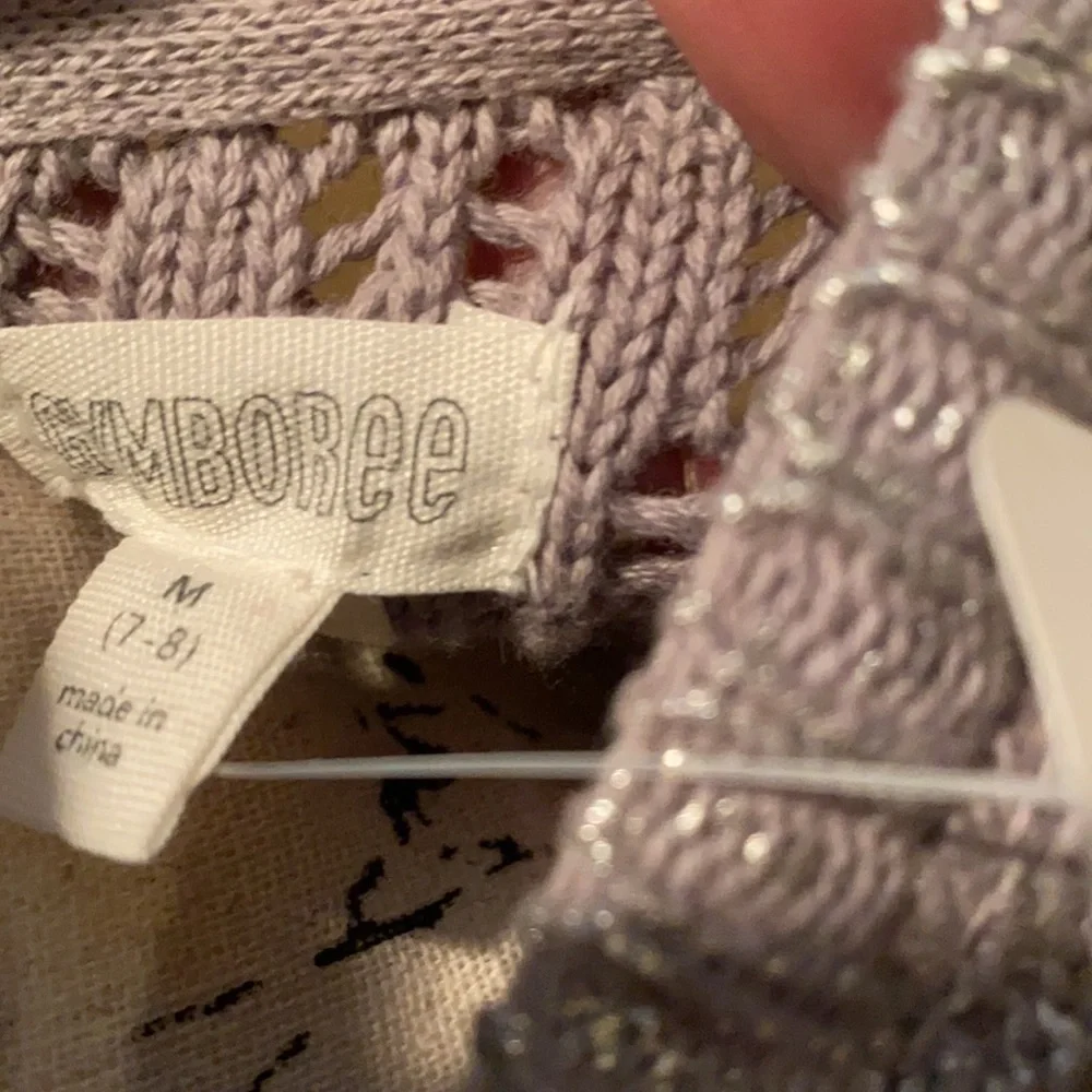 Gymboree silver‎ button up girls sweater 7-8 NWT