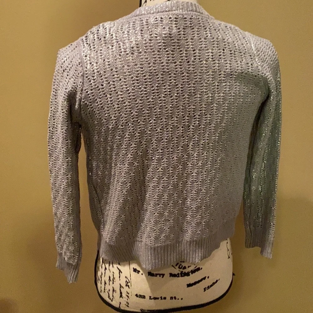 Gymboree silver‎ button up girls sweater 7-8 NWT