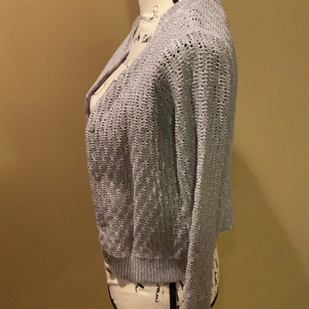 Gymboree silver‎ button up girls sweater 7-8 NWT