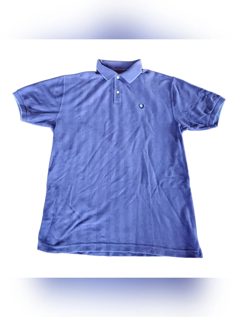 Vintage 97 Ralph Lauren‎ Chaps Blue Polo Size Large Logo Preppy Boxy Fit Cotton