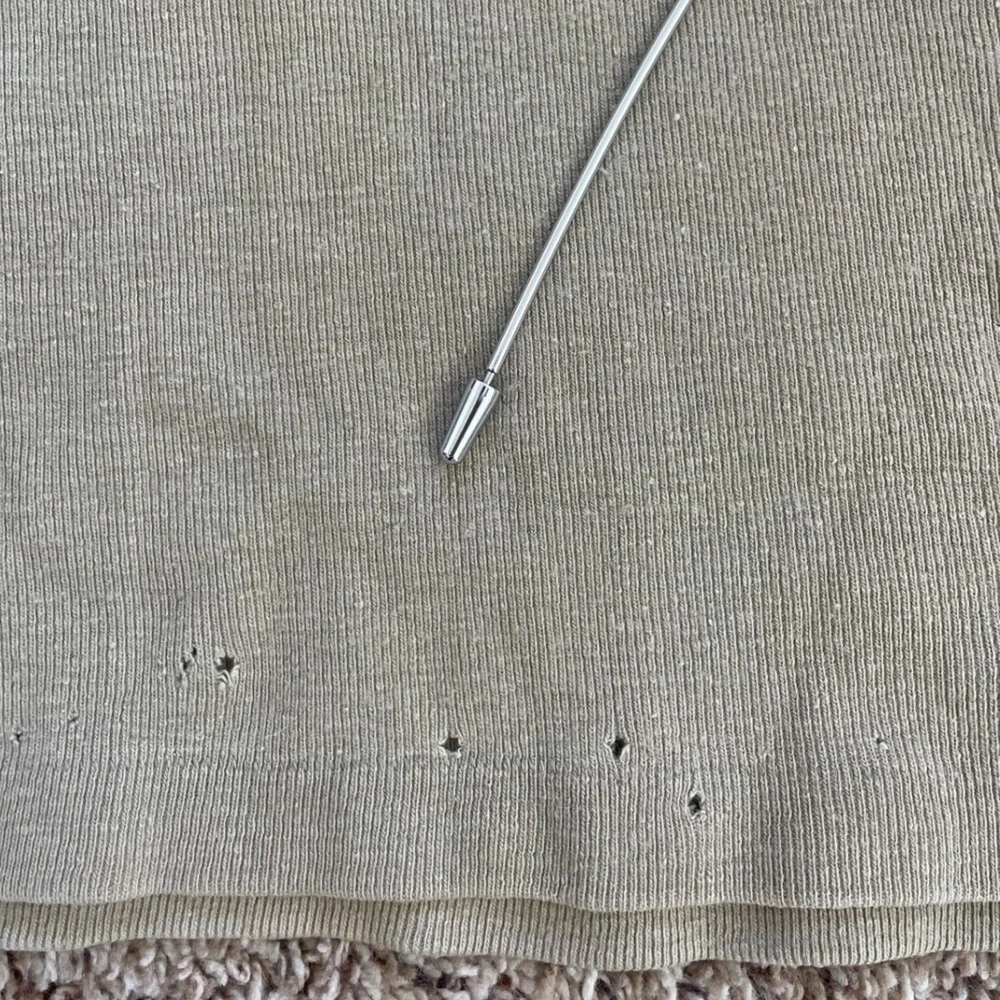 Vintage distressed ribbed