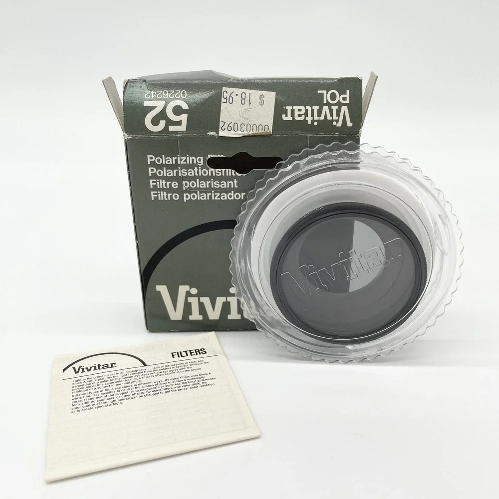 Vivitar 52mm Polarizing Filter Camera Lens Photography Polarisation Vintage‎
