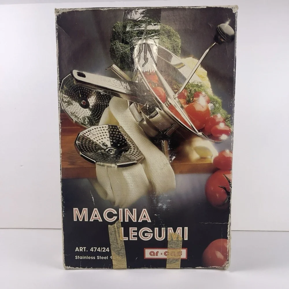 Macina Legumi 18/10 Stainless Steel Veg Food Mill Made in Italy w/Original Box