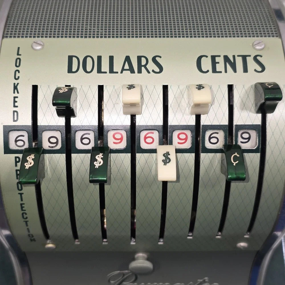 Vintage Paymaster Series Check Writer With‎ Keys MCM Art Deco Accounting