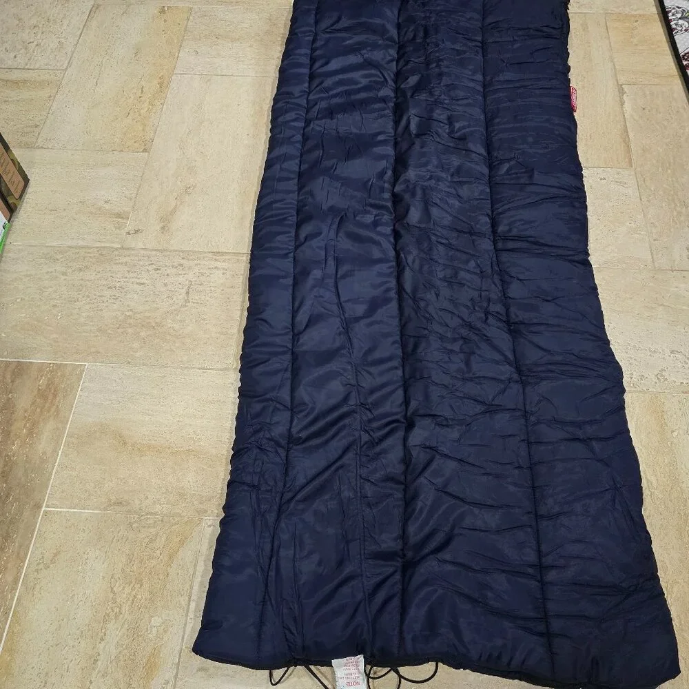 Coleman Brazos sleeping bag 20-30‎ degrees navy blue roll up lined