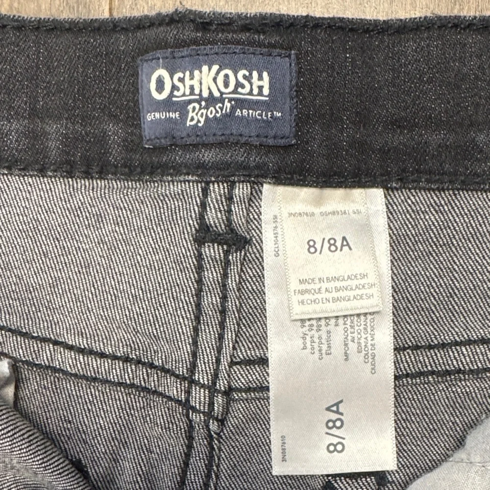 OshKosh B’gosh Boys Black Wash Jeans Size 8