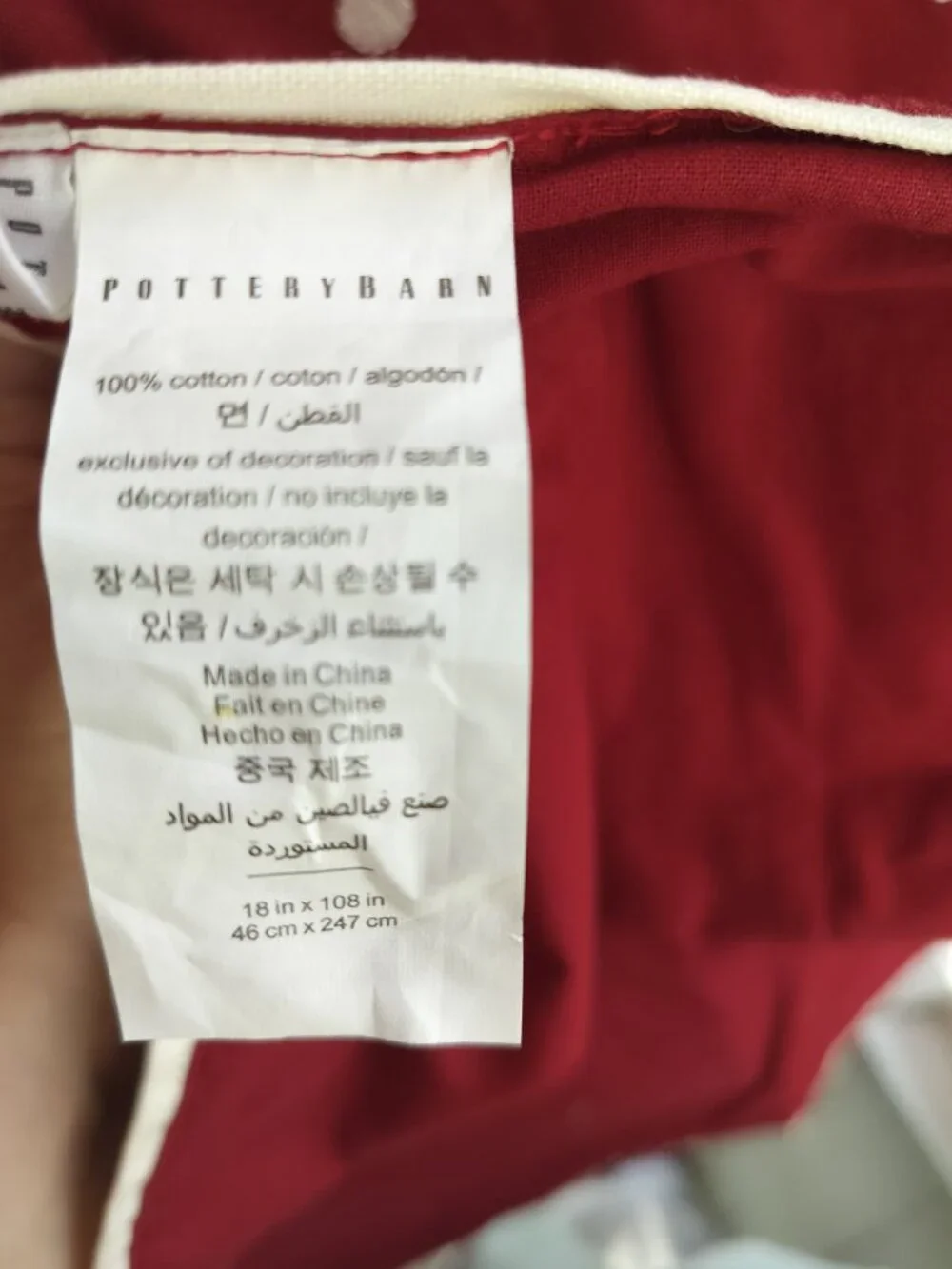 Pottery Barn high embroidered