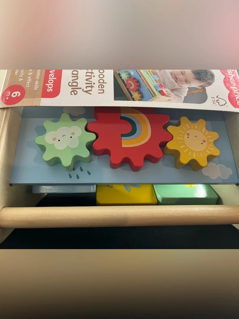 Fisher-Price rainbow carrying painted