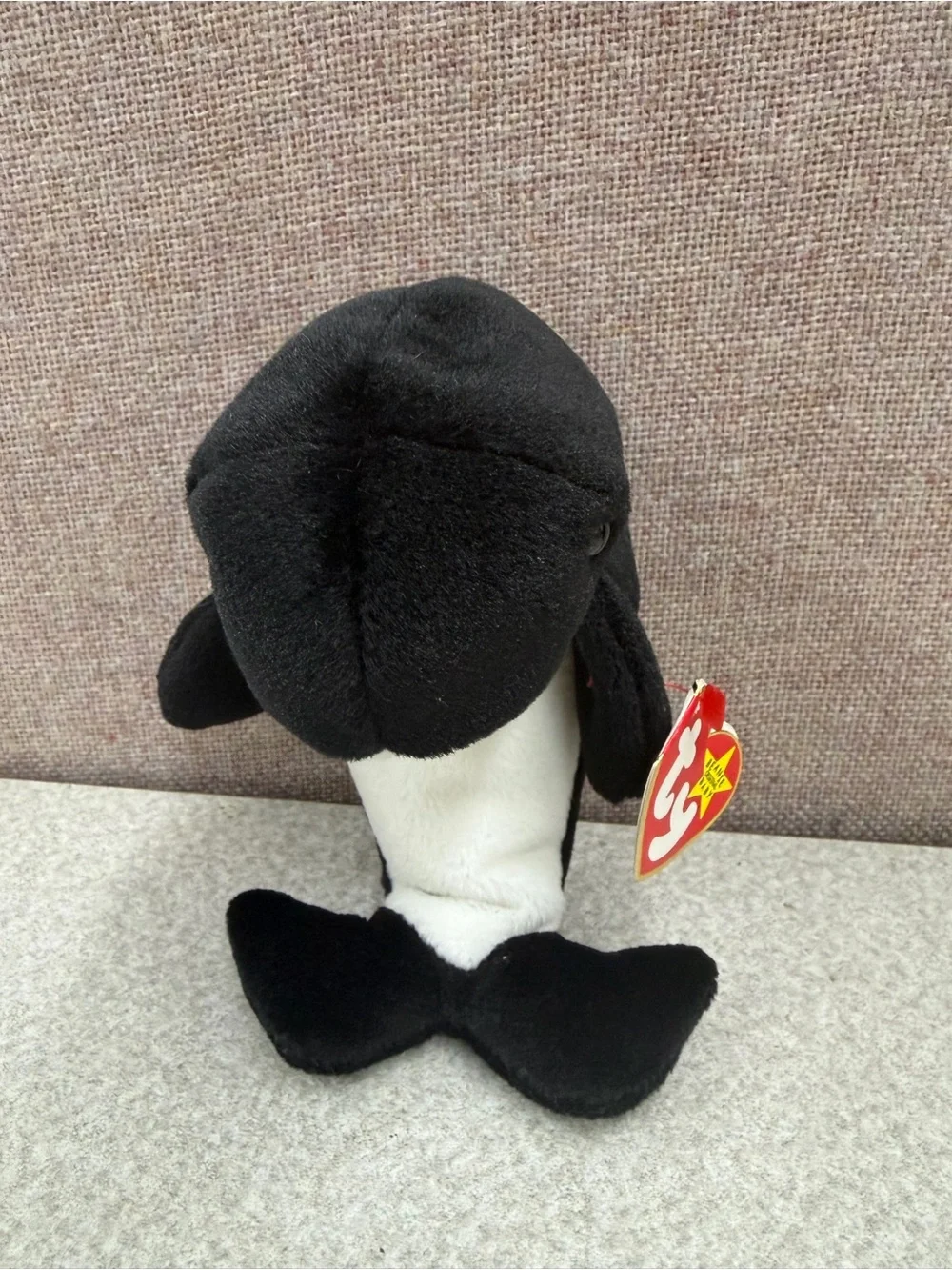 Ty Black and White Orca Beanie Plush
