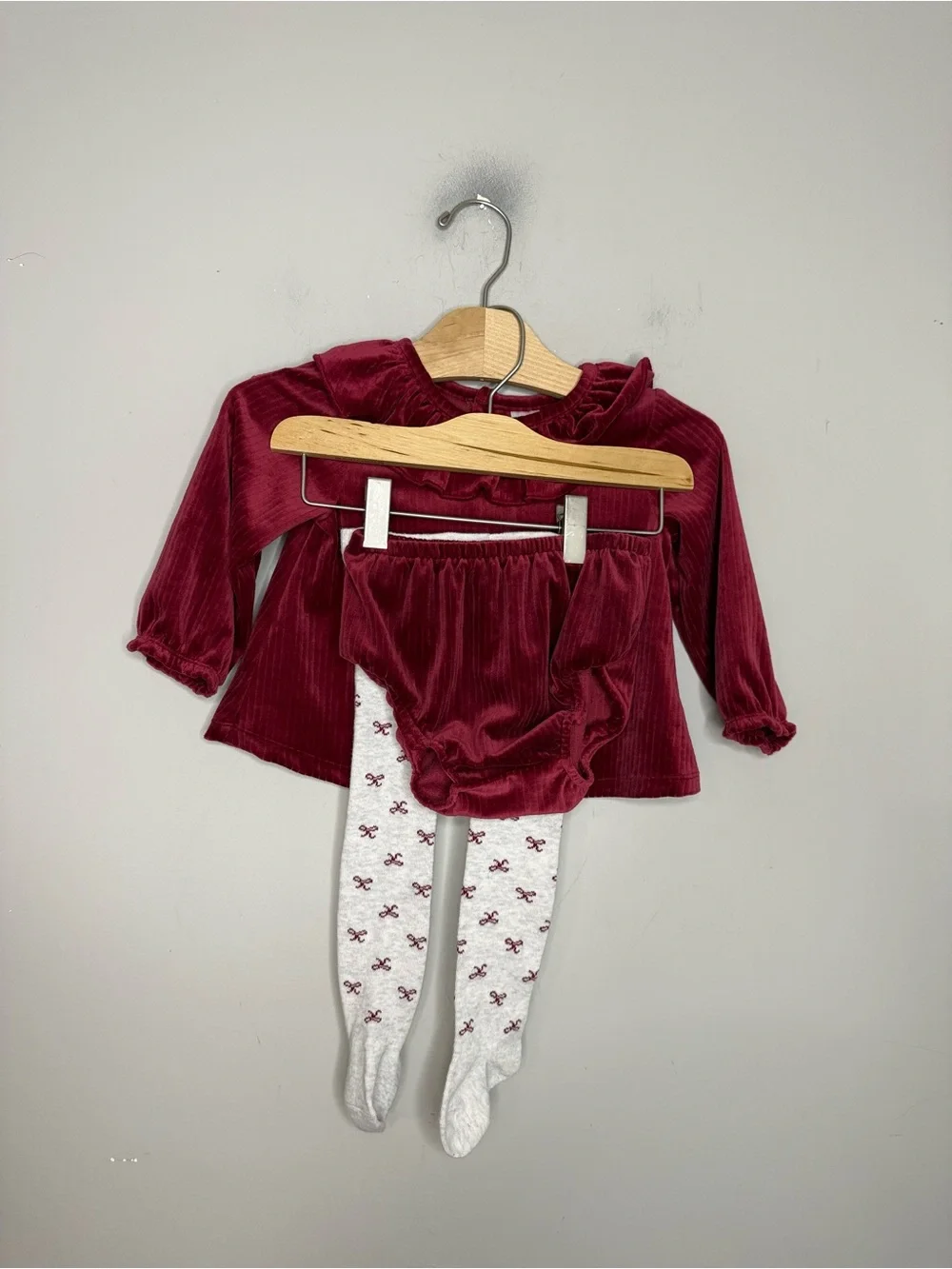 $11 ADD ON Carter’s Set Holiday Girls Velvet CHRISTMAS CAT & jack zara h&m‎